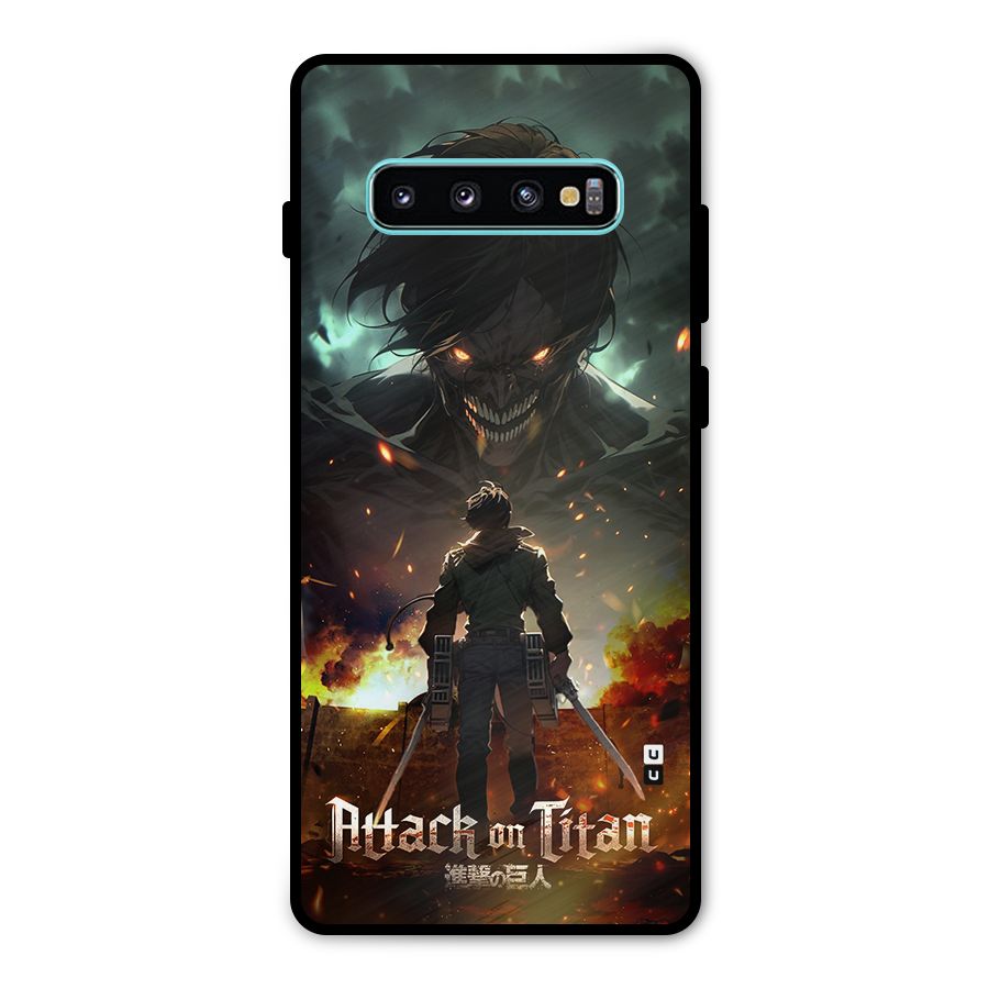 Atack On Titan Metal Back Case for Galaxy S10 Plus