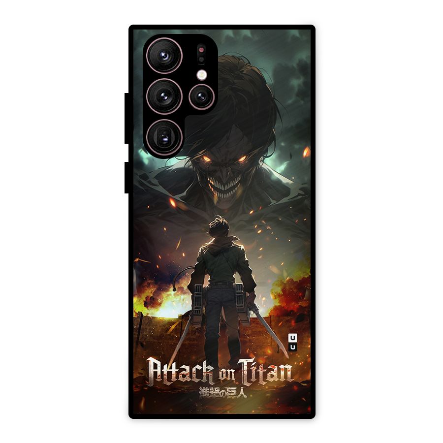Atack On Titan Metal Back Case for Galaxy S22 Ultra 5G