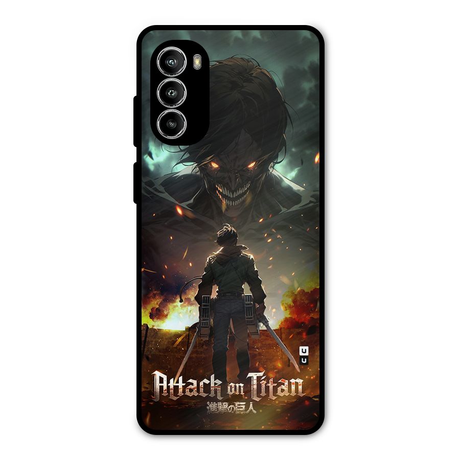 Atack On Titan Metal Back Case for Moto G52