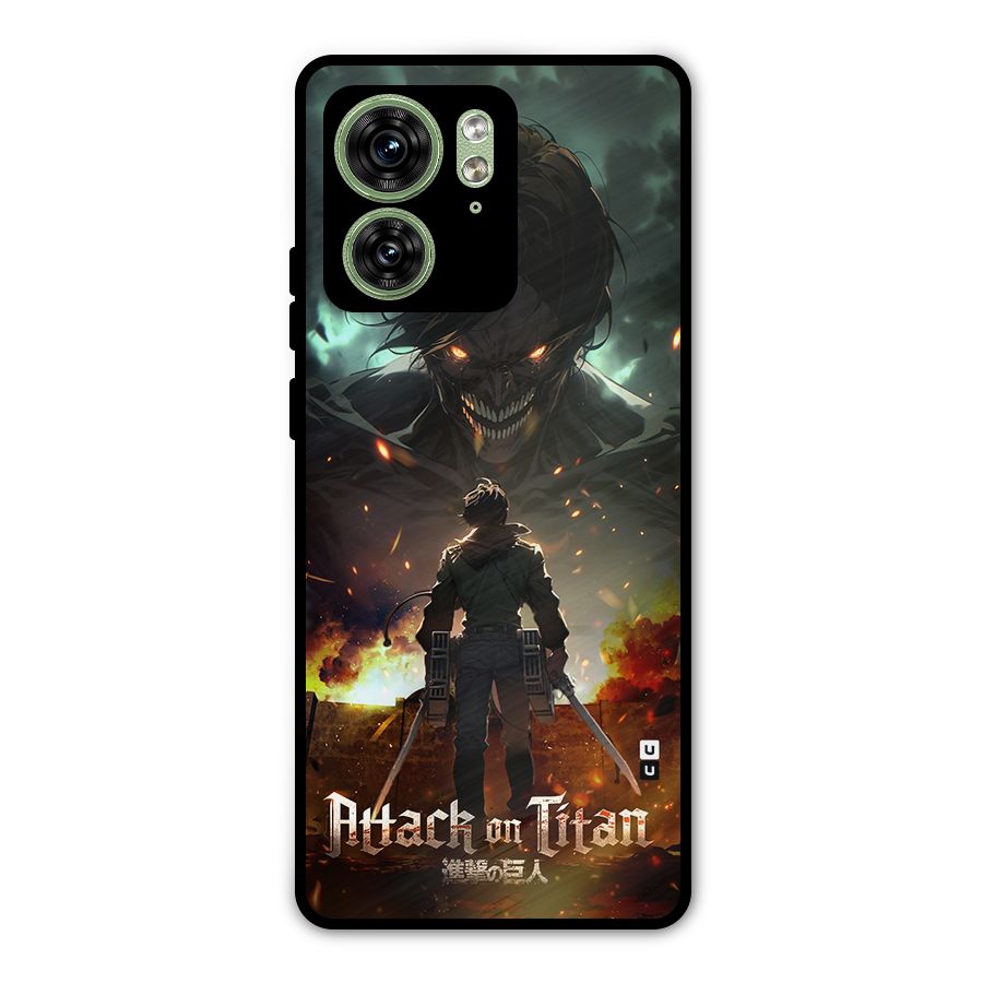 Atack On Titan Metal Back Case for Motorola Edge 40 5G