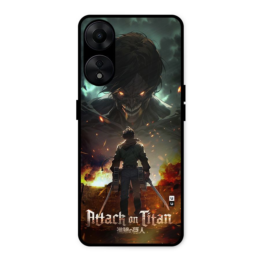 Atack On Titan Metal Back Case for Oppo A78 5G