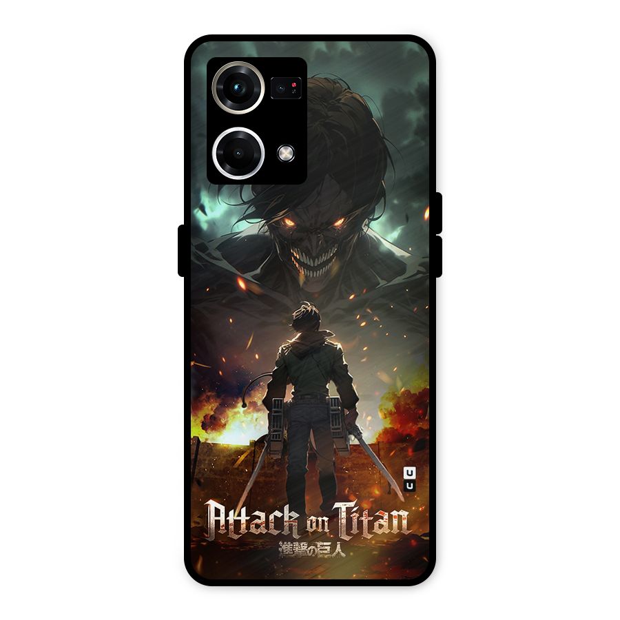 Atack On Titan Metal Back Case for Oppo F21s Pro 4G