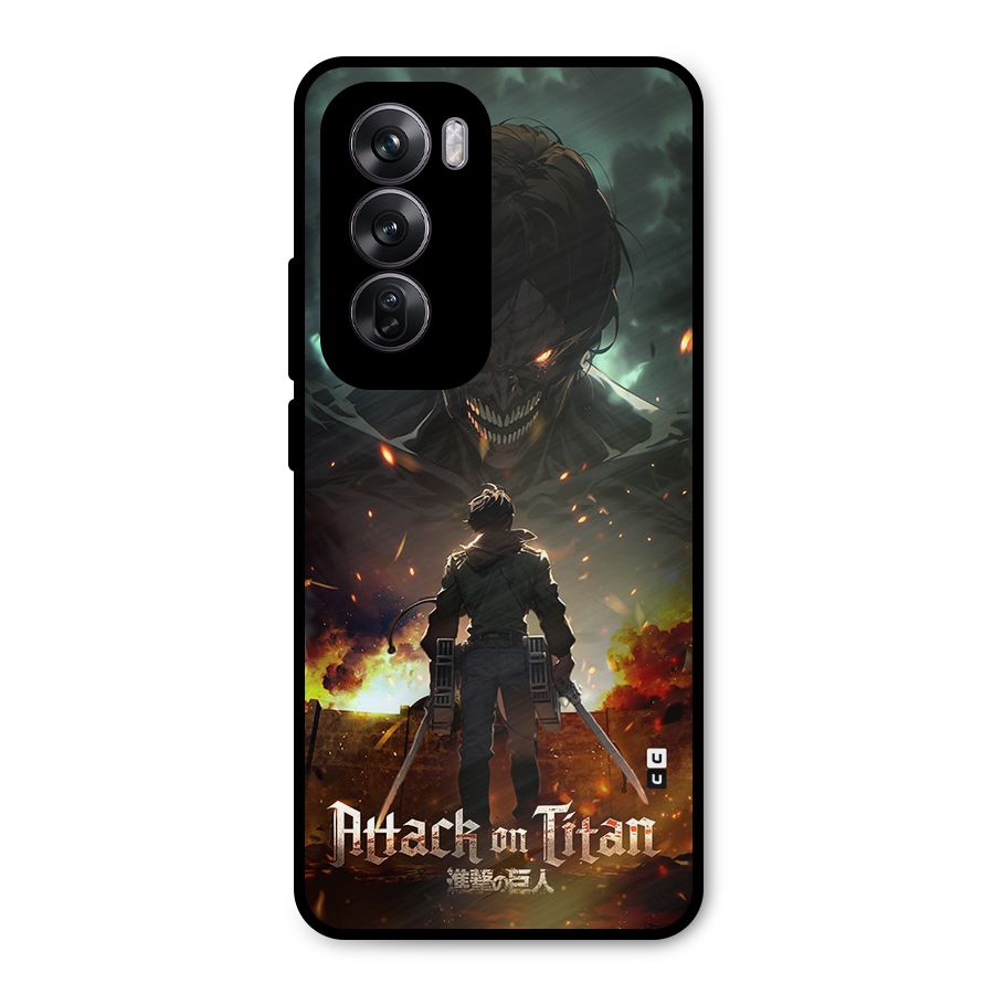 Atack On Titan Metal Back Case for Oppo Reno12 Pro