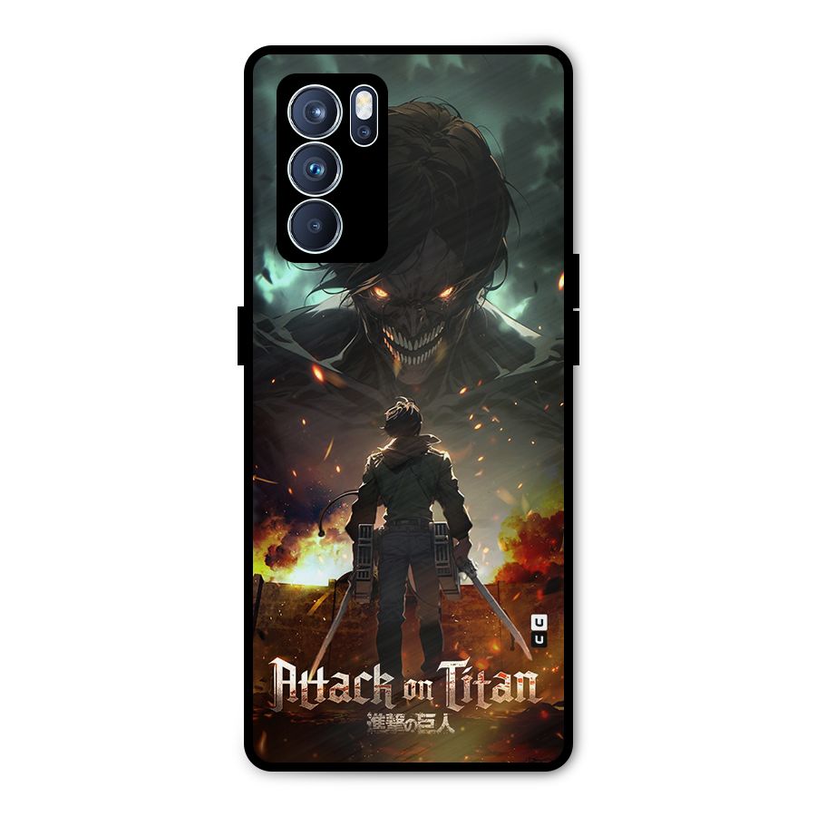 Atack On Titan Metal Back Case for Oppo Reno6 Pro 5G