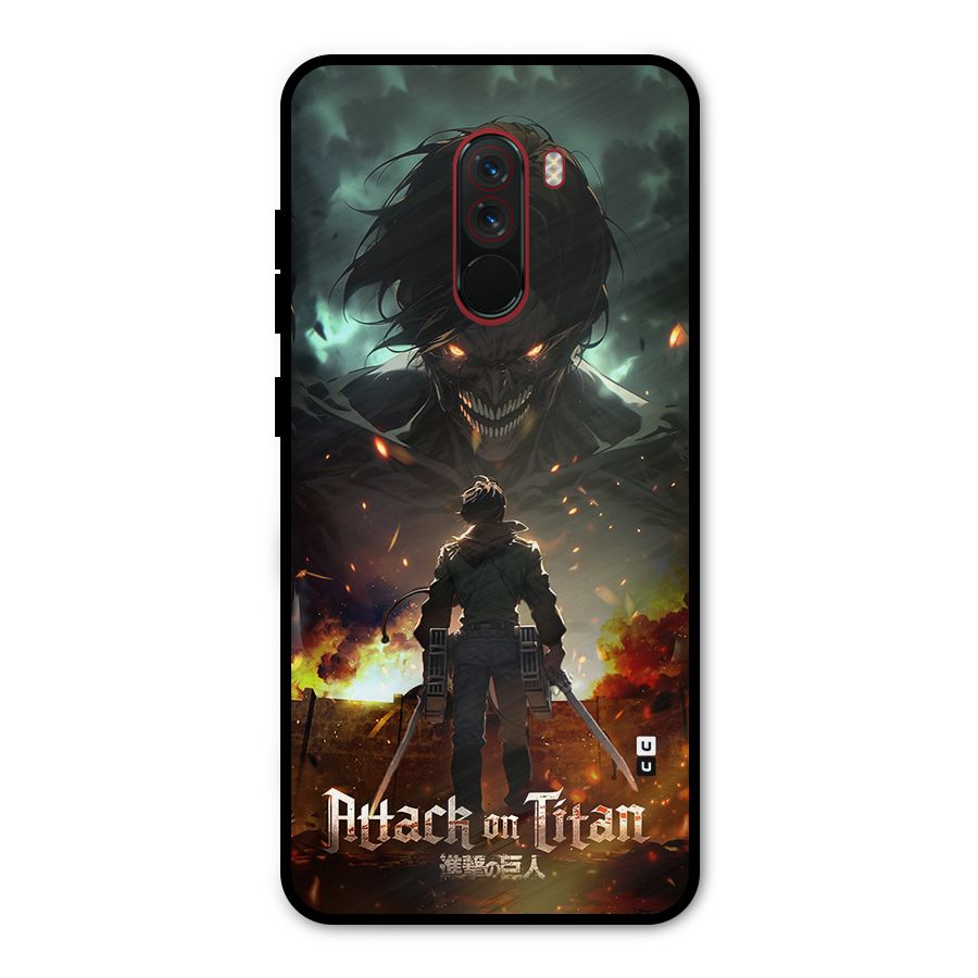 Atack On Titan Metal Back Case for Poco F1