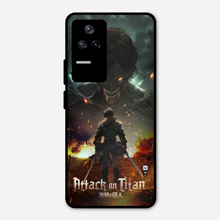 Atack On Titan Metal Back Case for Poco F4 5G