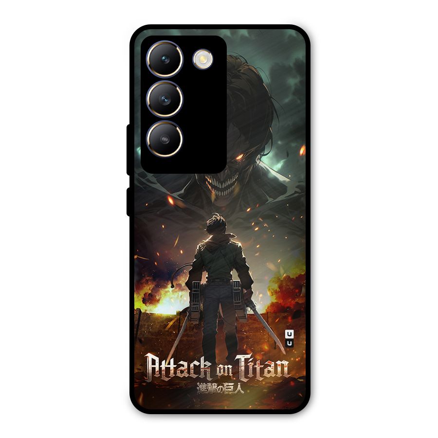 Atack On Titan Metal Back Case for Vivo T3 5G