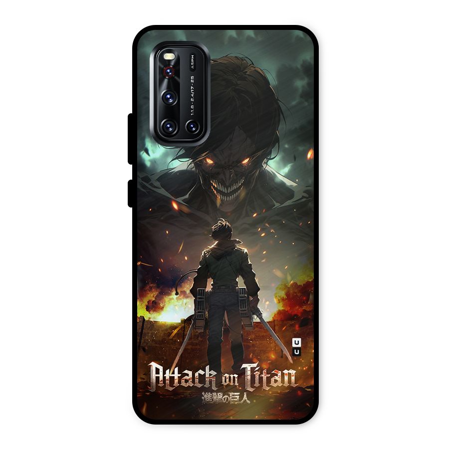 Atack On Titan Metal Back Case for Vivo V19