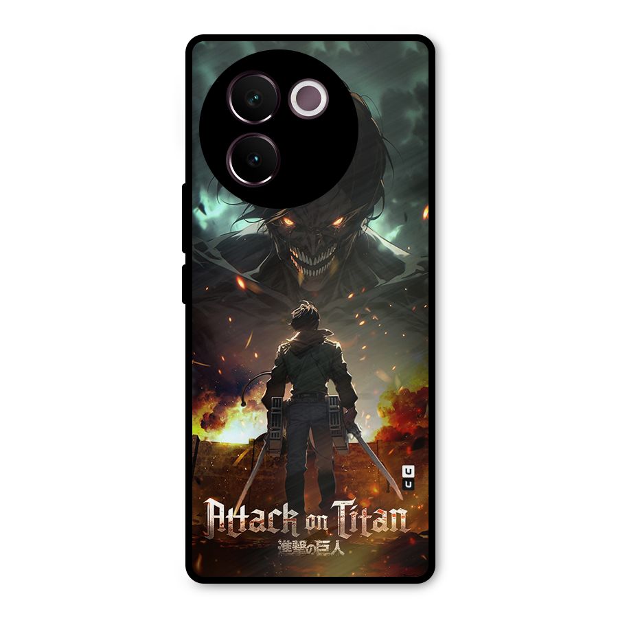 Atack On Titan Metal Back Case for Vivo V30e