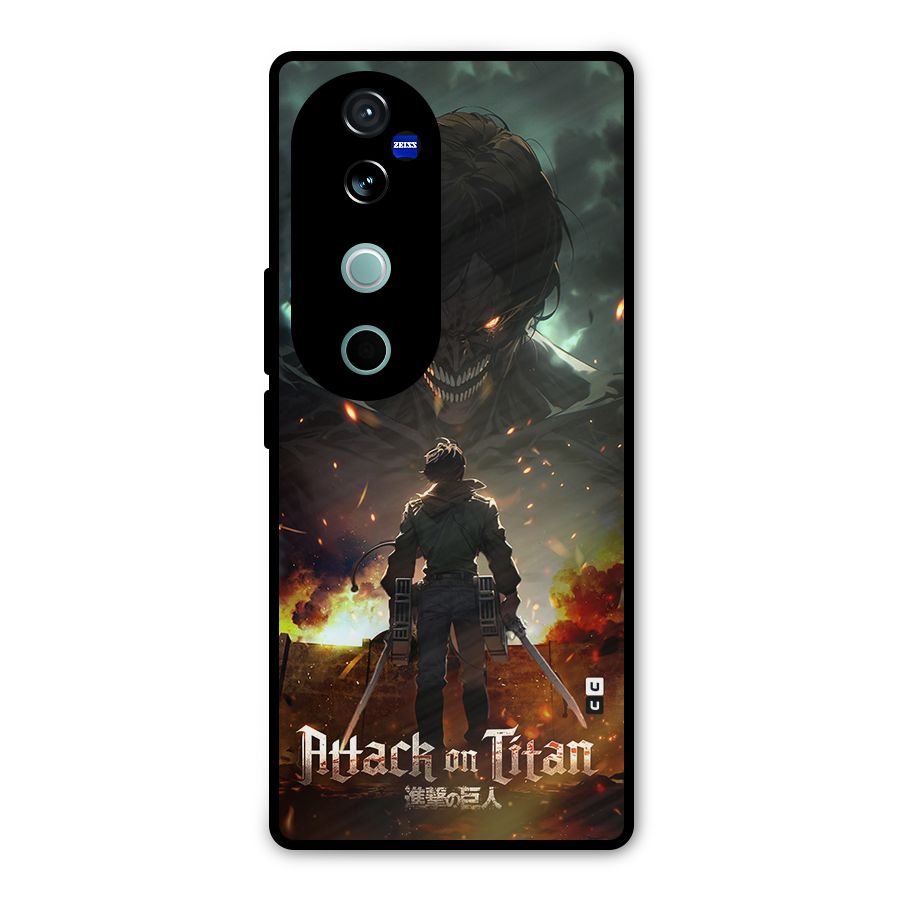 Atack On Titan Metal Back Case for Vivo V40