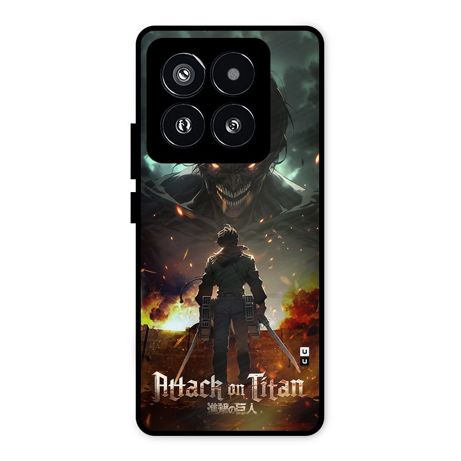 Atack On Titan Metal Back Case for Xiaomi 14 Pro