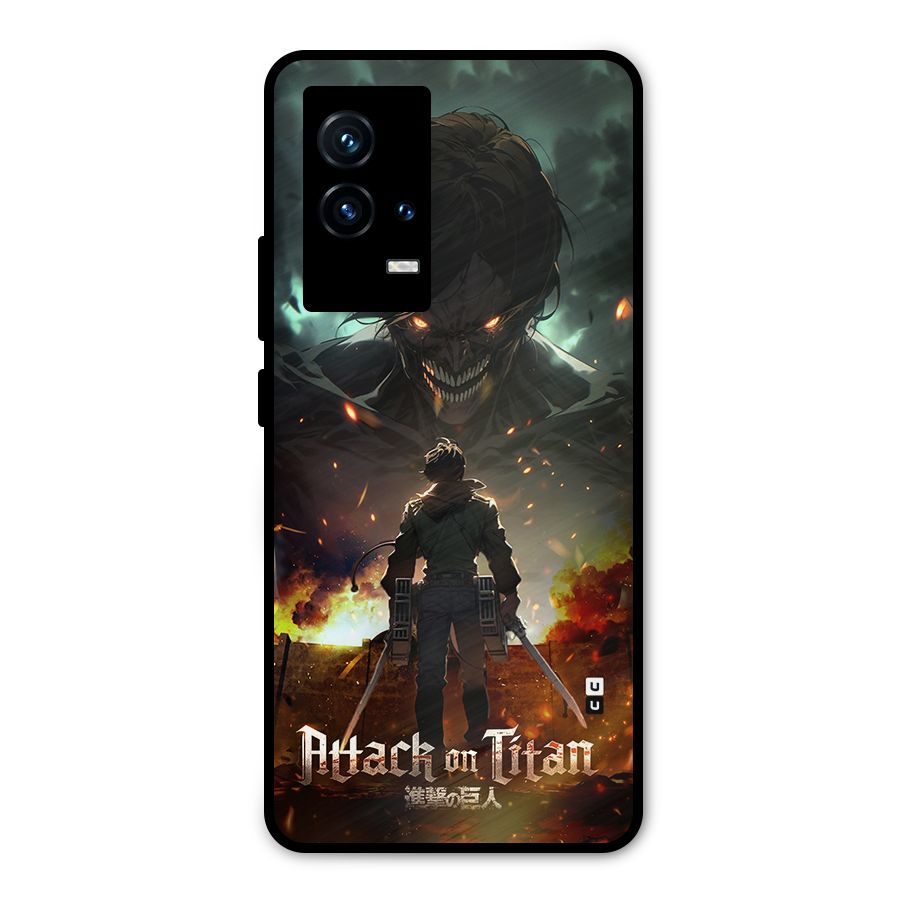 Atack On Titan Metal Back Case for iQOO 9 5G