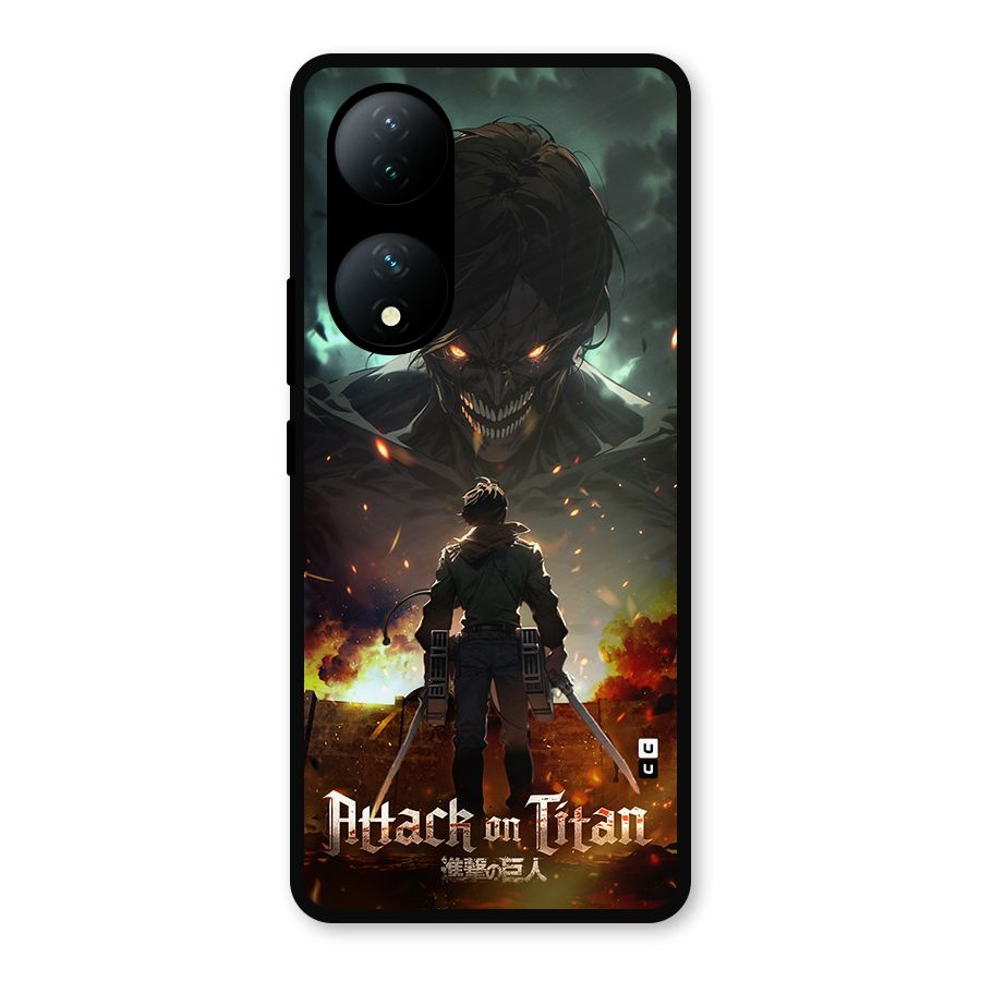 Atack On Titan Metal Back Case for iQOO Z7s