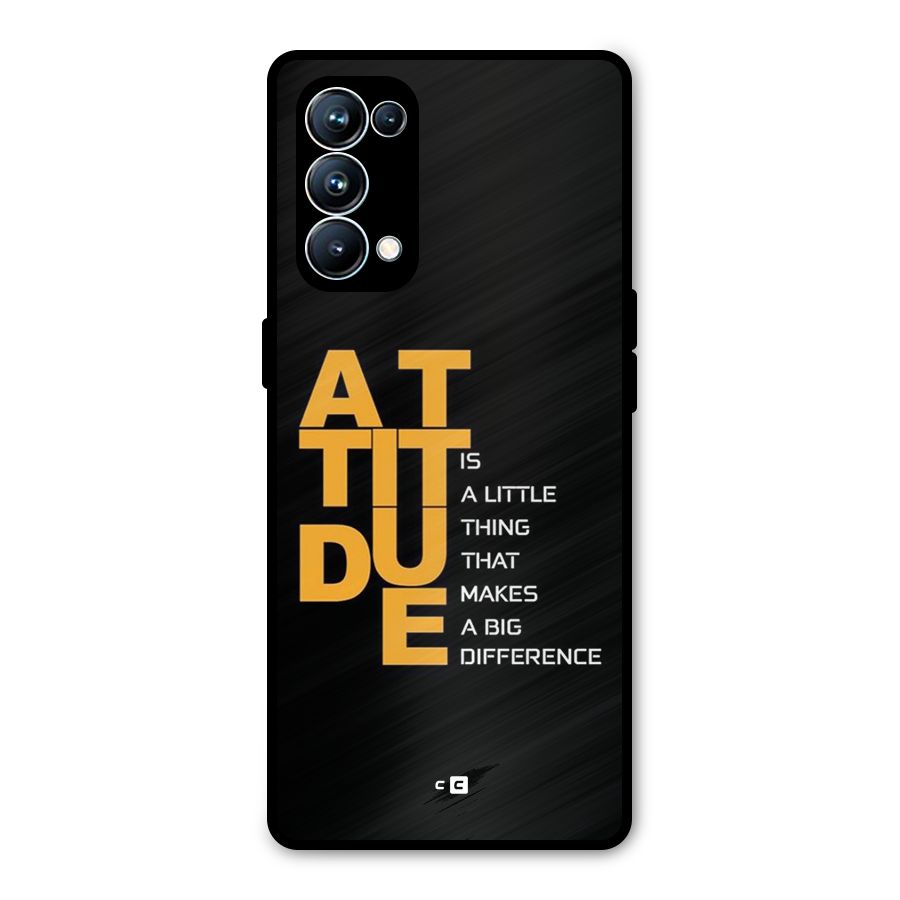 Attitude Difference Metal Back Case for Oppo Reno5 Pro 5G