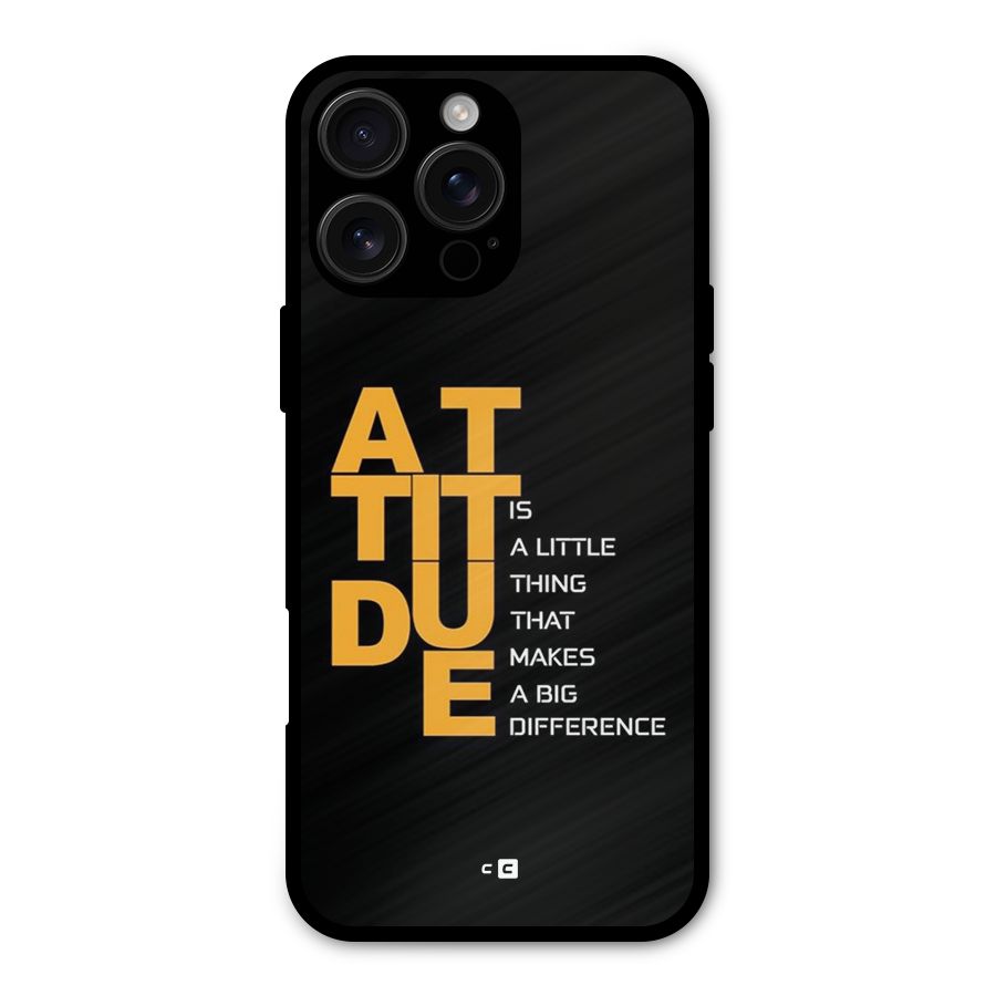 Attitude Difference Metal Back Case for iPhone 16 Pro Max