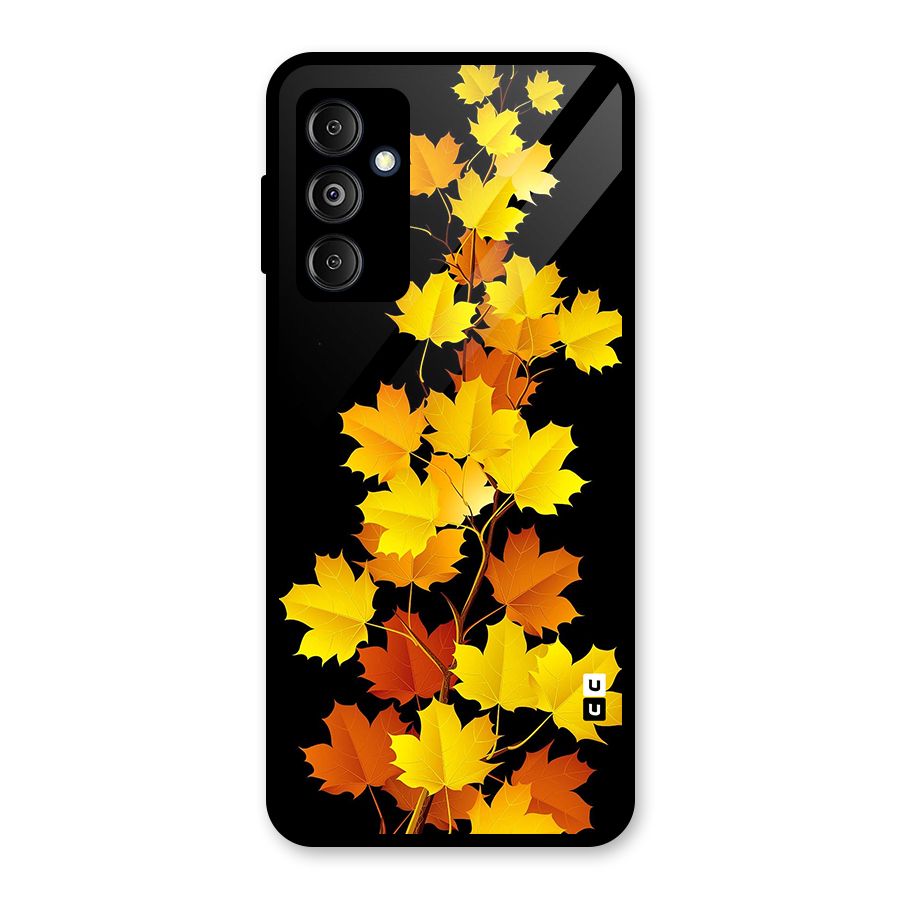 Autumn Forest Leaves Glass Back Case for Galaxy M14 5G