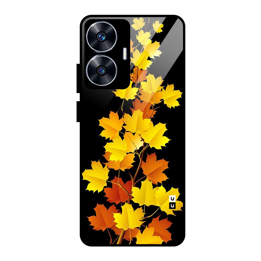 Autumn Forest Leaves Glass Back Case for Realme Narzo N55