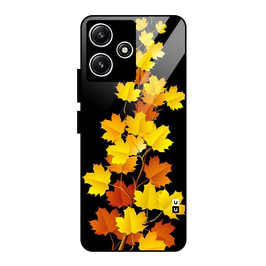 Autumn Forest Leaves Glass Back Case for Redmi 12 5G