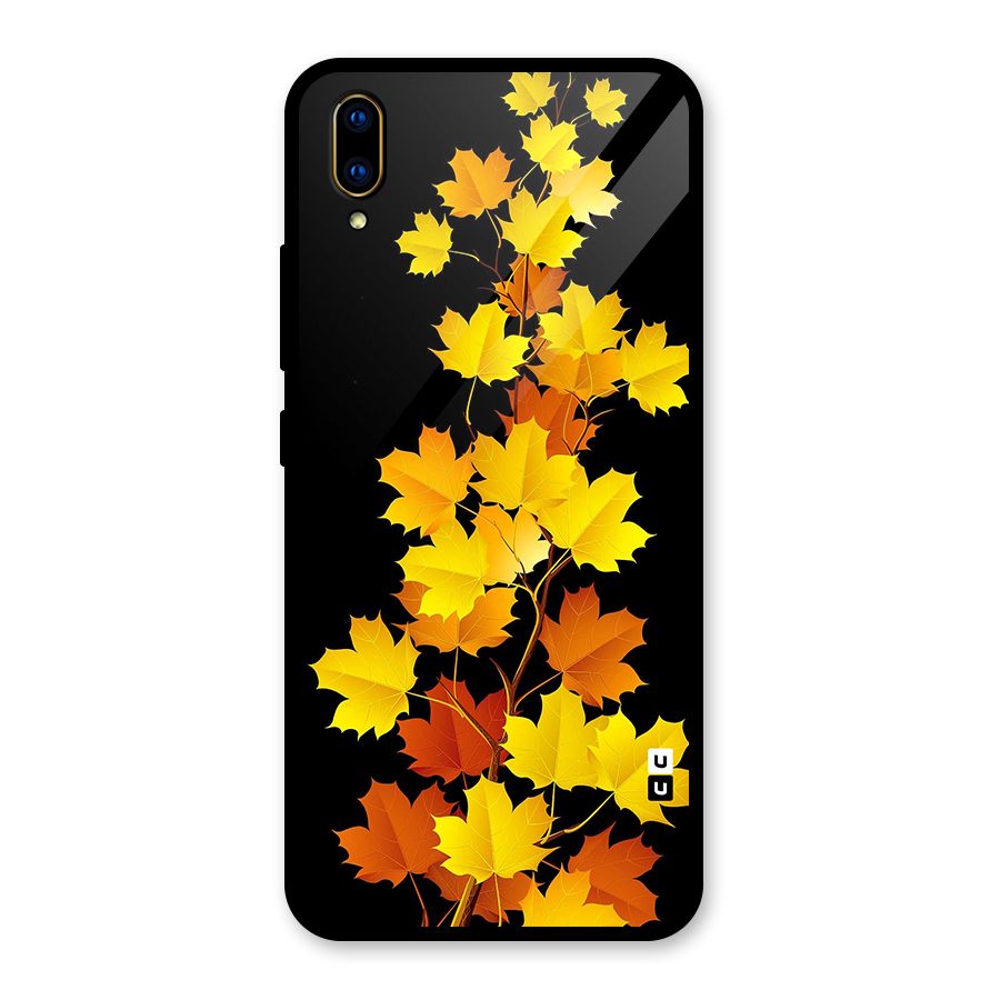 Autumn Forest Leaves Glass Back Case for Vivo V11 Pro