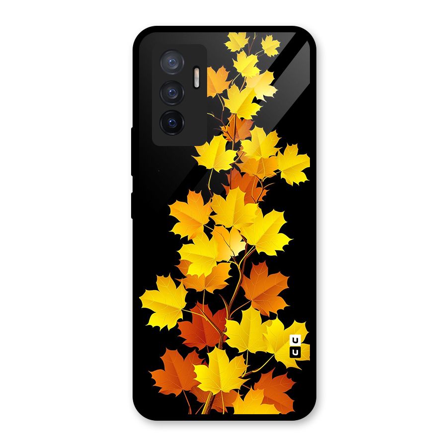 Autumn Forest Leaves Glass Back Case for Vivo V23e