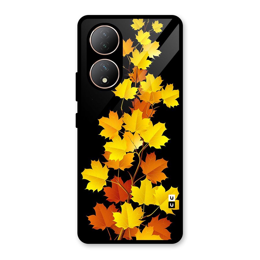 Autumn Forest Leaves Glass Back Case for Vivo Y100