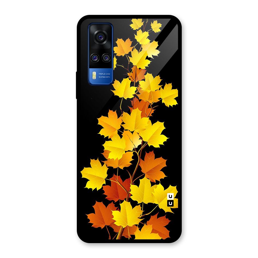 Autumn Forest Leaves Glass Back Case for Vivo Y31