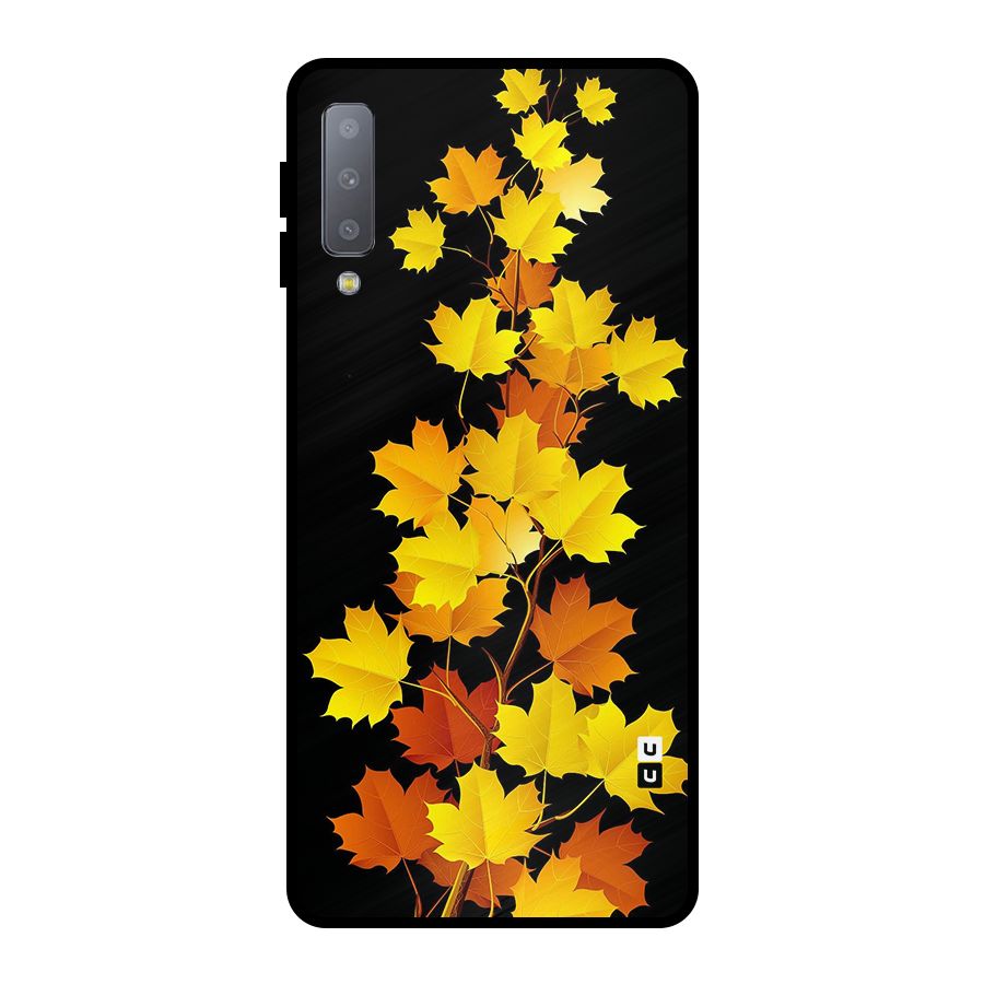 Autumn Forest Leaves Metal Back Case for Galaxy A7 (2018)