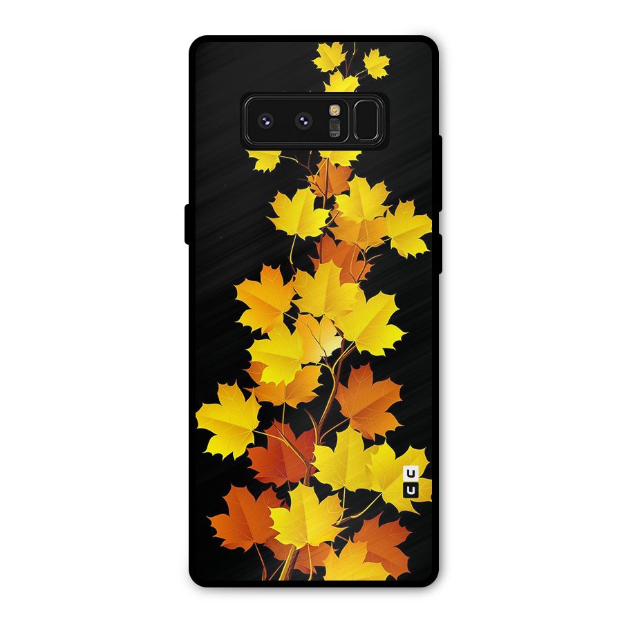 Autumn Forest Leaves Metal Back Case for Galaxy Note 8