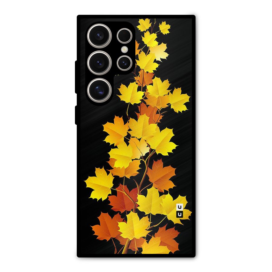 Autumn Forest Leaves Metal Back Case for Galaxy S24 Ultra