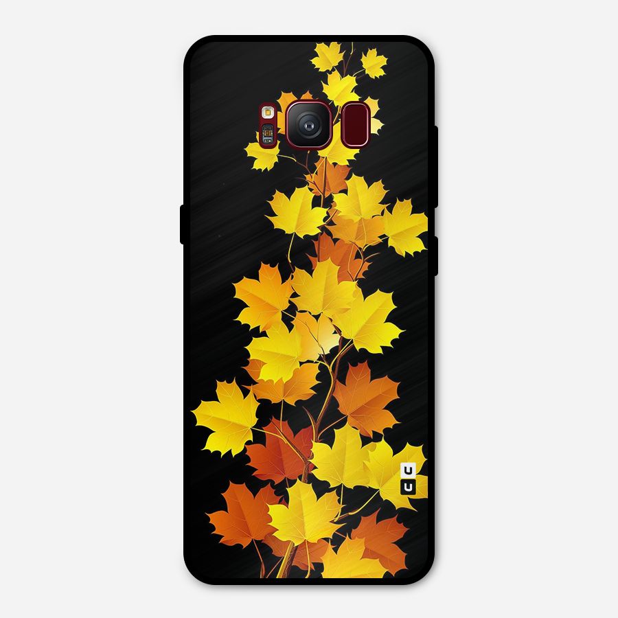 Autumn Forest Leaves Metal Back Case for Galaxy S8