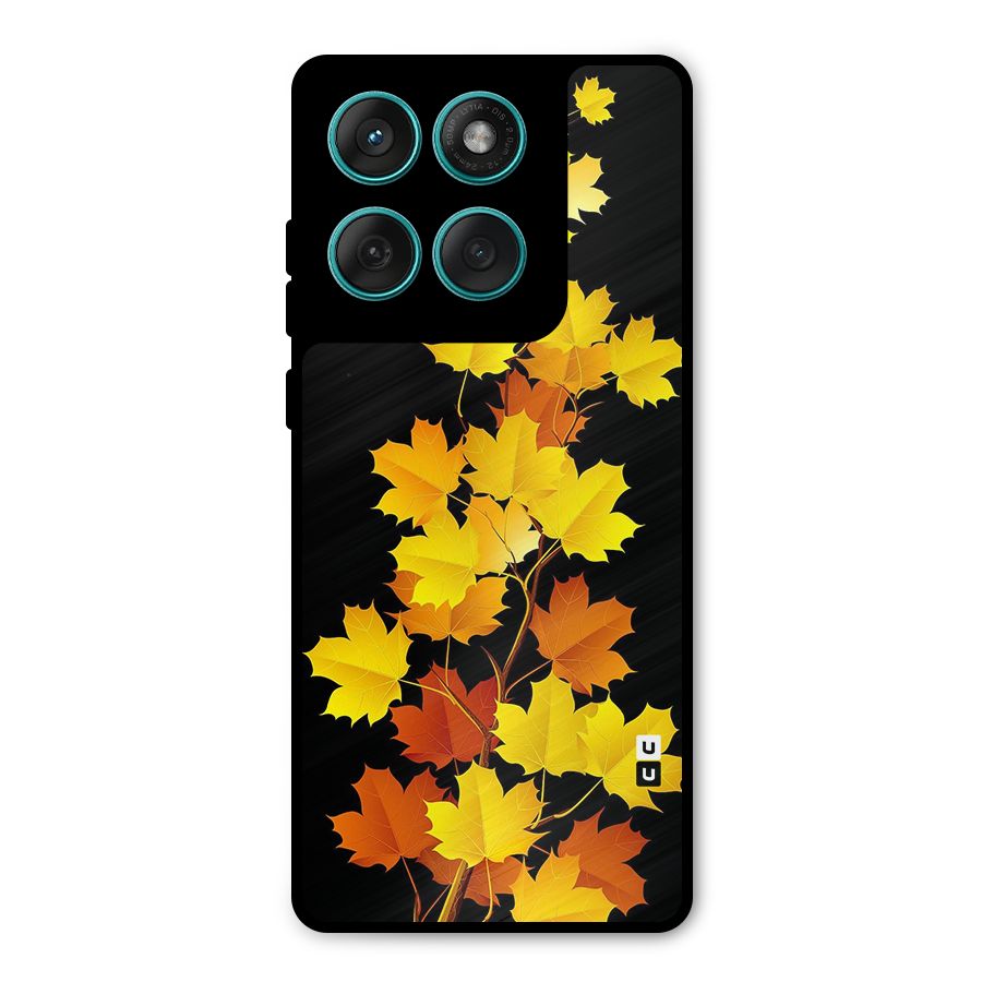 Autumn Forest Leaves Metal Back Case for Motorola Edge 60
