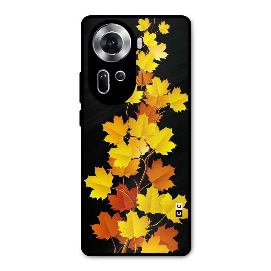 Autumn Forest Leaves Metal Back Case for Oppo Reno11 5G
