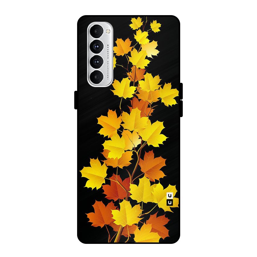 Autumn Forest Leaves Metal Back Case for Oppo Reno4 Pro