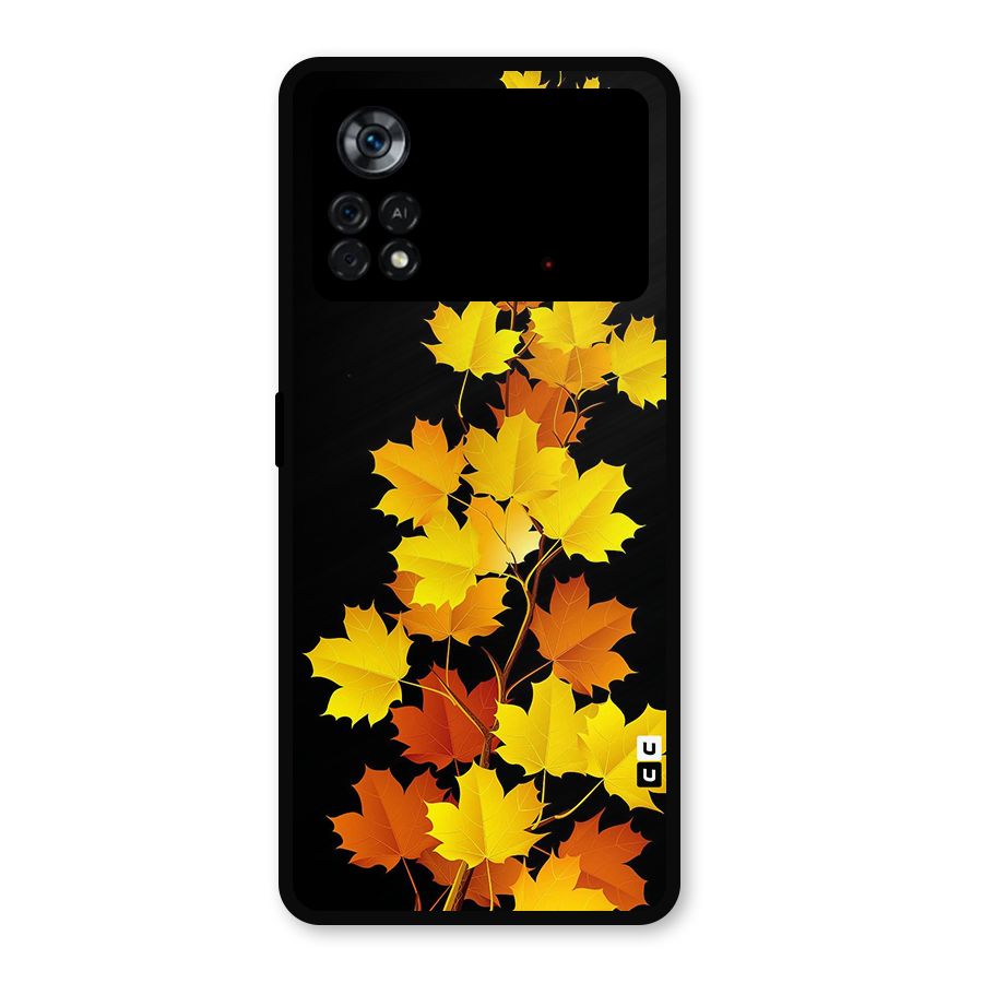 Autumn Forest Leaves Metal Back Case for Poco X4 Pro 5G