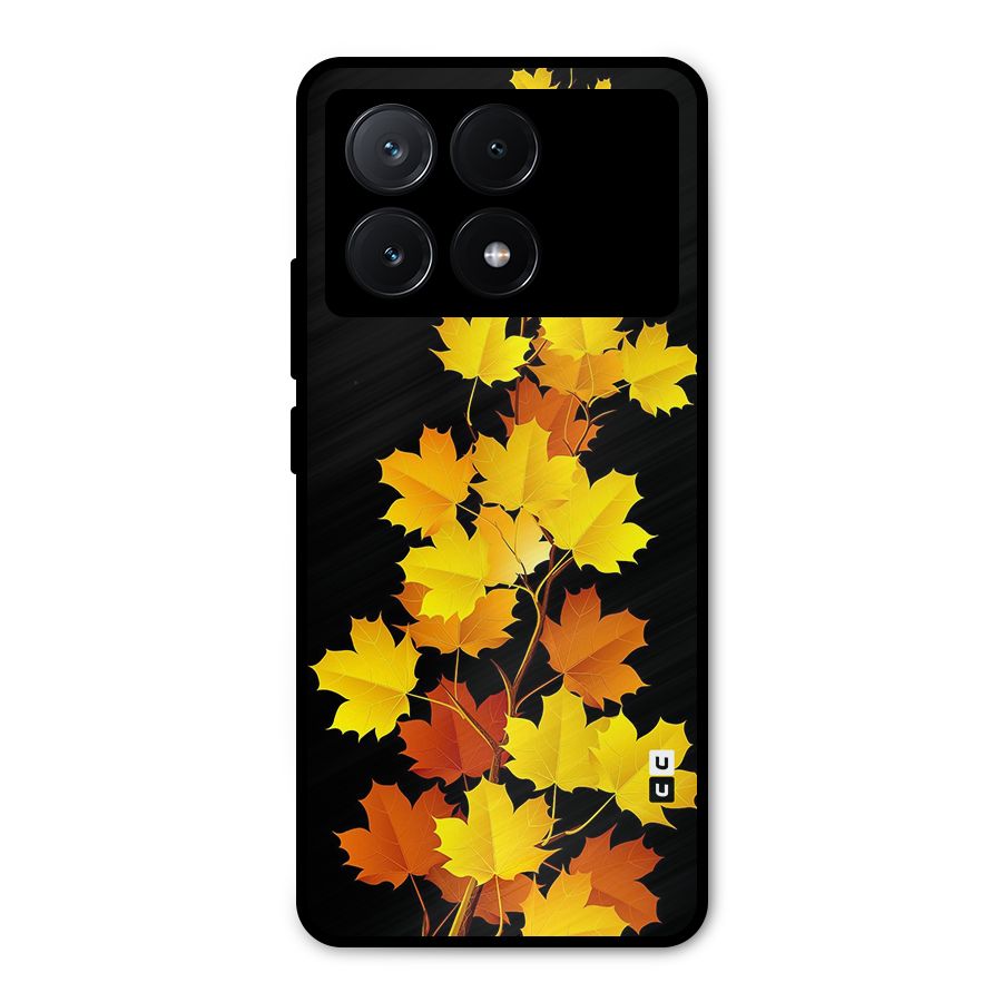 Autumn Forest Leaves Metal Back Case for Poco X6 Pro