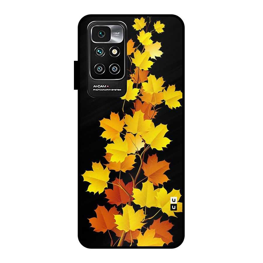 Autumn Forest Leaves Metal Back Case for Redmi 10 Prime