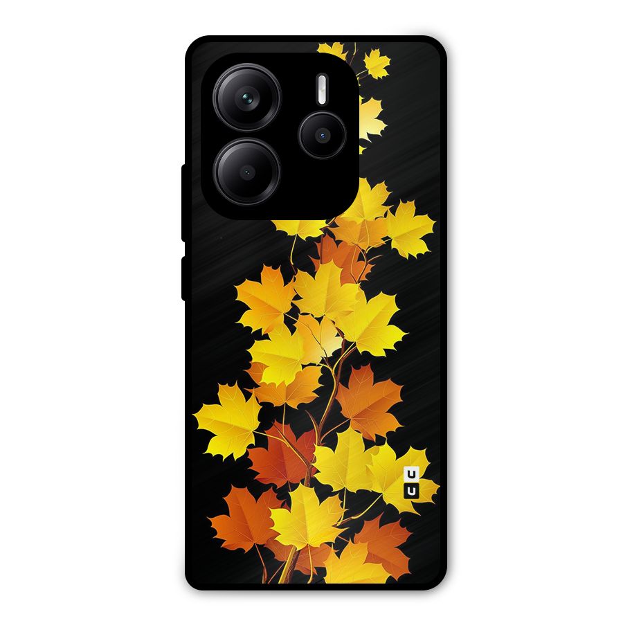 Autumn Forest Leaves Metal Back Case for Redmi Note 14 5G