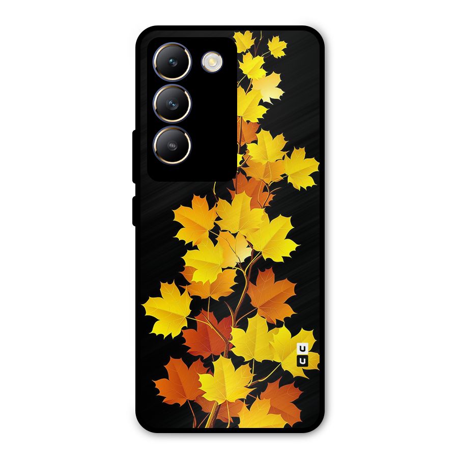 Autumn Forest Leaves Metal Back Case for Vivo T3 5G