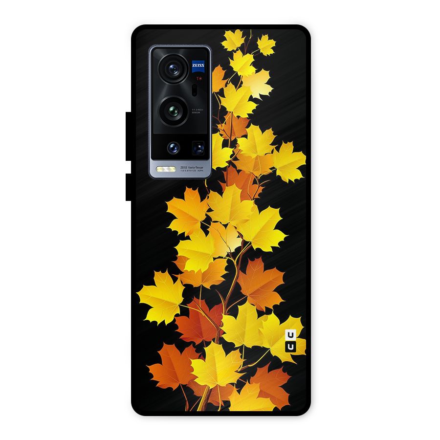 Autumn Forest Leaves Metal Back Case for Vivo X60 Pro Plus