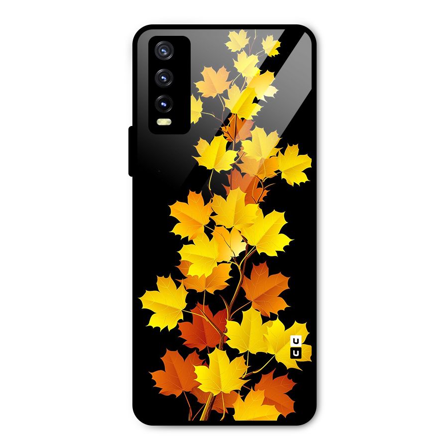 Autumn Forest Leaves Metal Back Case for Vivo Y20g