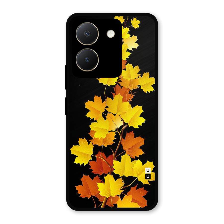Autumn Forest Leaves Metal Back Case for Vivo Y36