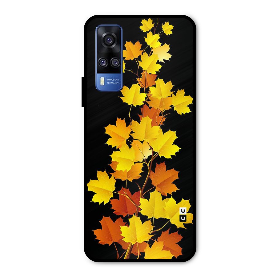 Autumn Forest Leaves Metal Back Case for Vivo Y51A