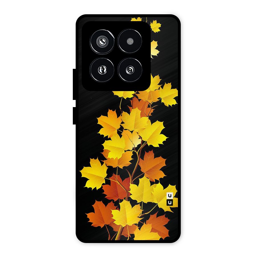 Autumn Forest Leaves Metal Back Case for Xiaomi 14 Pro