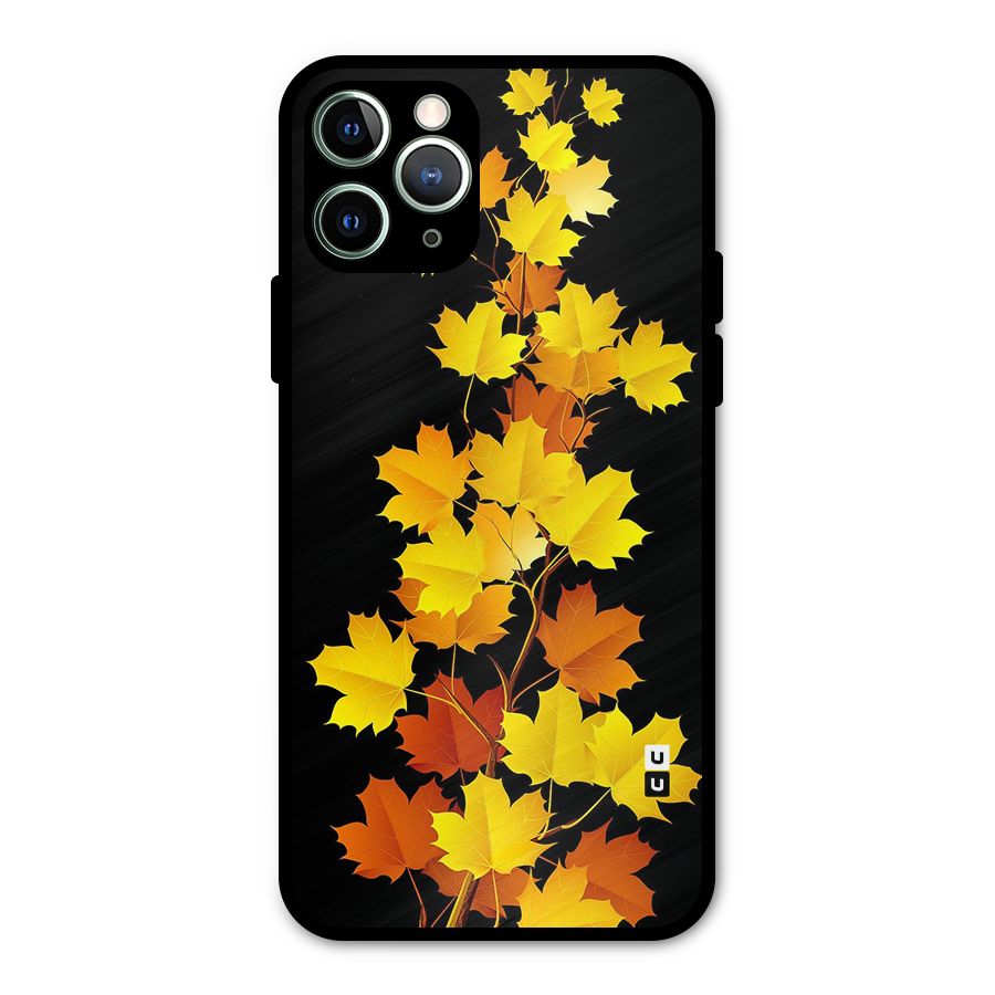 Autumn Forest Leaves Metal Back Case for iPhone 11 Pro Max