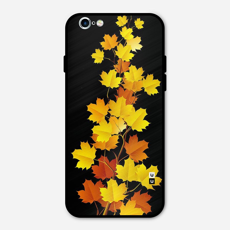 Autumn Forest Leaves Metal Back Case for iPhone 6 6s