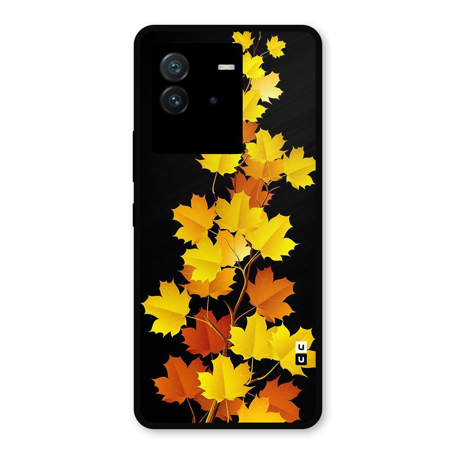 Autumn Forest Leaves Metal Back Case for iQOO Neo 6 5G