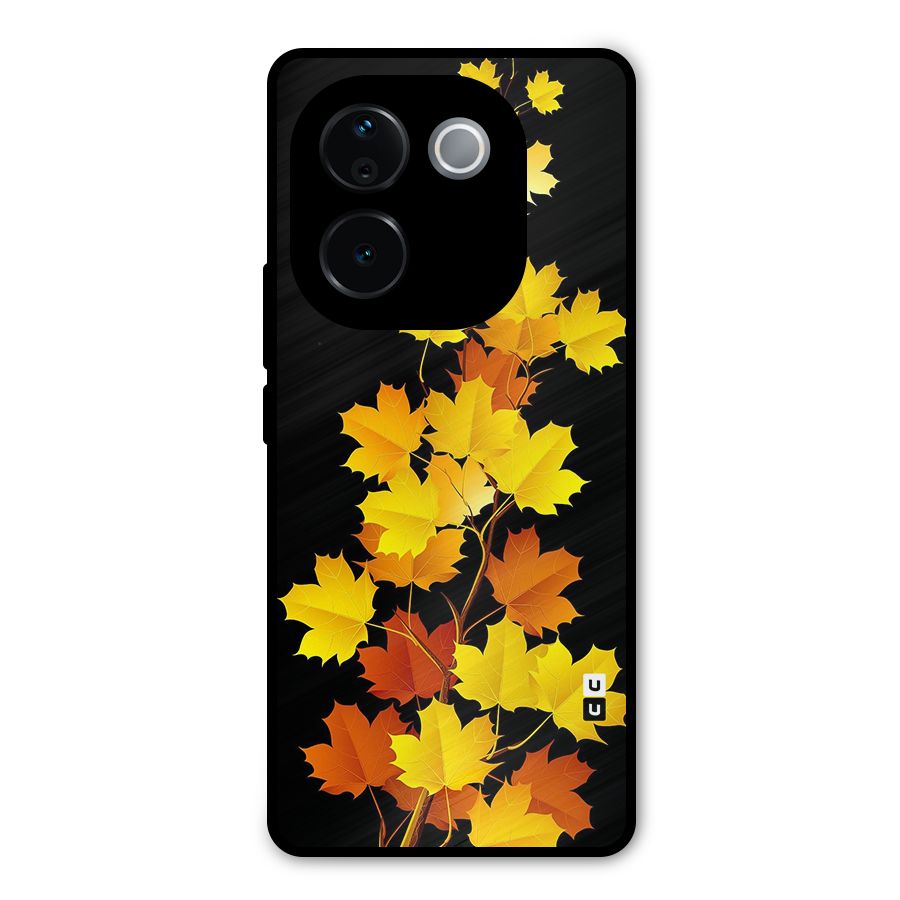 Autumn Forest Leaves Metal Back Case for iQOO Z9s Pro
