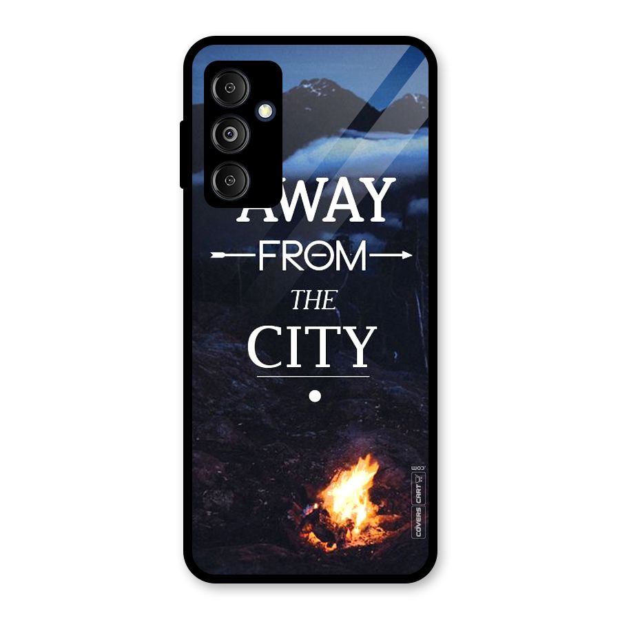Away From City Glass Back Case for Galaxy M14 5G