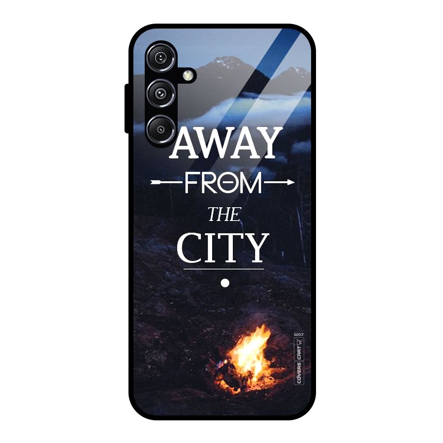 Away From City Glass Back Case for Galaxy M34 5G