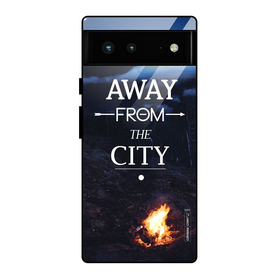 Away From City Glass Back Case for Google Pixel 6